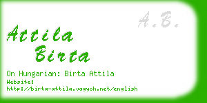 attila birta business card